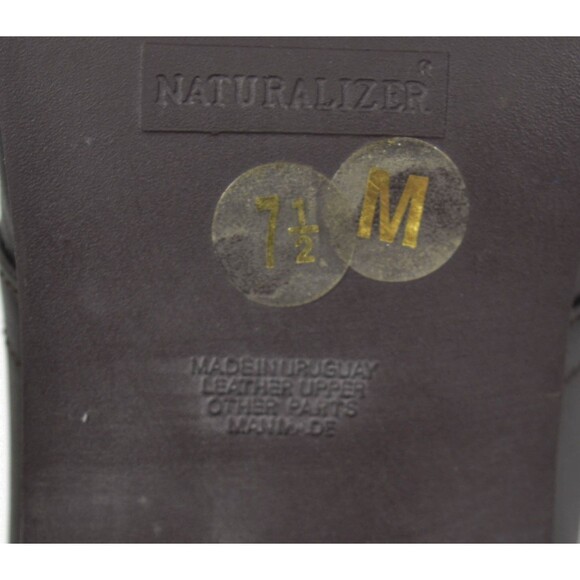 Naturalizer Brown Lace Up Short Ankle Booties Size 7.5 M - Picture 8 of 9